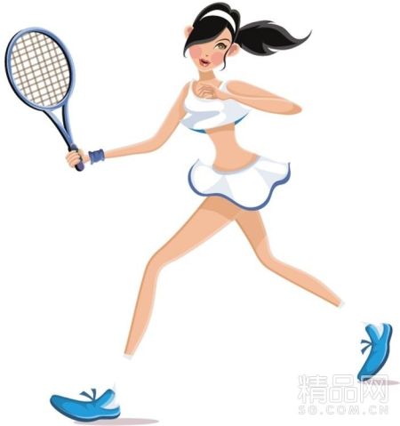 网球人物卡通造型
