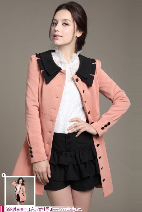 2012新款秋裝女式風衣外套 給人知性優雅氣質