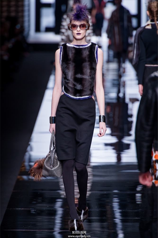 Fendi2013年米兰时装周服装系列刮起皮草风