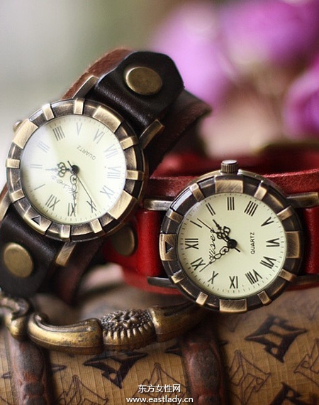 复古时尚手表戴出个性