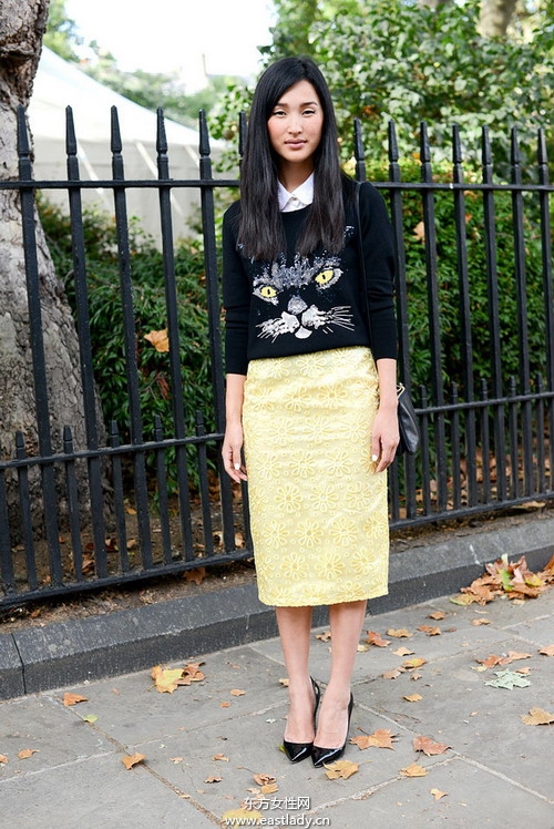 2013年7月欧美街拍最爱铅笔裙