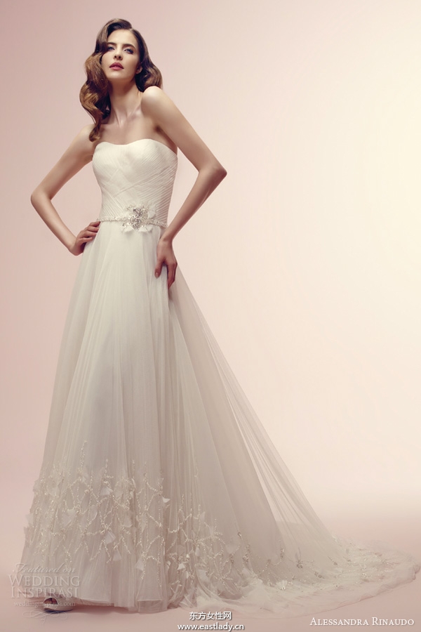 alessandra rinaudo 2014 reese strapless wedding dress