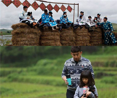 陆毅黄磊再续夫妻档 上演牧民开拖拉机