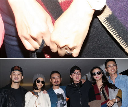汤唯素颜抵达威尼斯 手上婚戒抢眼