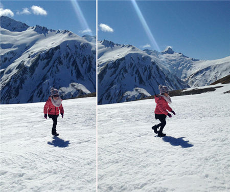 陆毅畅游新西兰 抱爱妻登雪山
