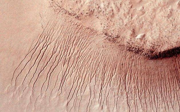 NASA的火星勘测轨道飞行器拍摄的火星表面