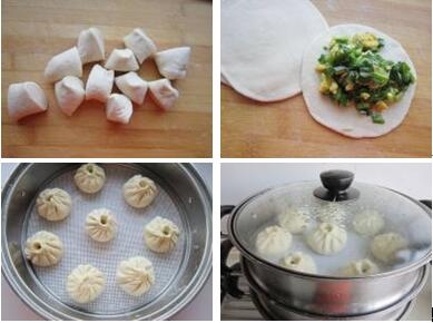 春季补钙早餐韭菜鸡蛋虾皮包子