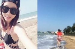 台女星夏语心放送比基尼辣照 雪肤深沟性感