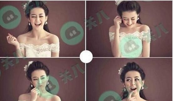 迪丽热巴婚纱照曝光 大学时在婚纱店当模特