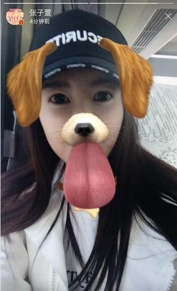 张子萱发视频扮狗狗可爱卖萌 少女感十足