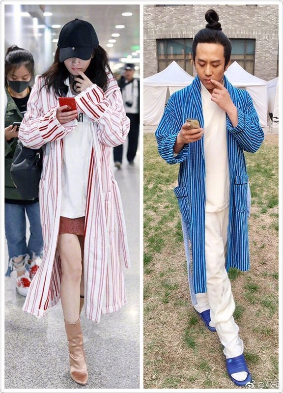 邓超神COS杨幂机场街拍