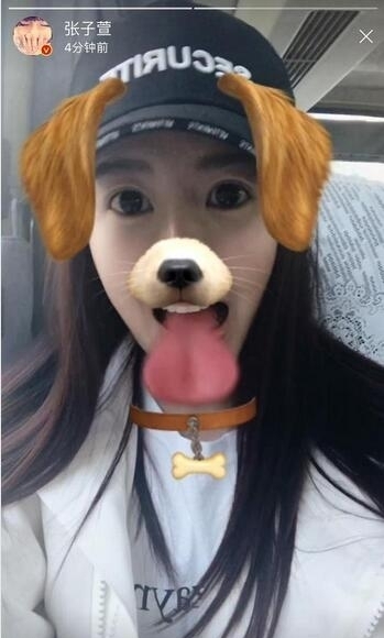 张子萱发视频扮狗狗可爱卖萌 少女感十足