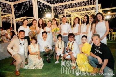 安以轩夏威夷大婚合影中最抢镜的人是他 竟胖到撞脸杜海涛