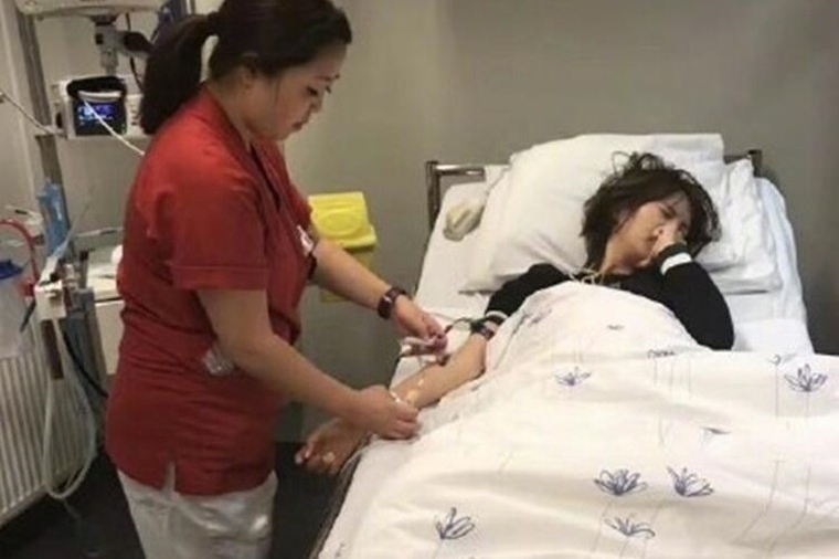 金晨落马脑袋着地