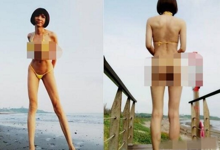 比基尼辣妹竟是男儿身 四肢纤细身材好真相令人