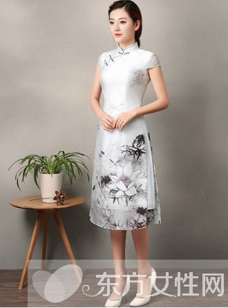 中国风扎染连衣裙 被艺术T台认可的神奇元素