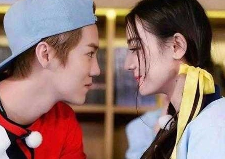 迪丽热巴和鹿晗亲吻照
