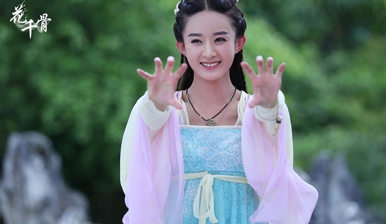 赵丽颖全年在拍戏