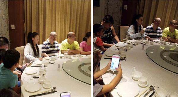张柏芝全家聚餐嘴上不管家人身体却诚实 胡须勇全程神情呆滞
