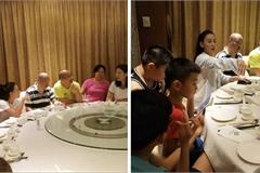 张柏芝全家聚餐嘴上不管家人身体却诚实 胡须勇
