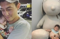 陈冠希变晒娃狂魔  女儿五个月腿居然有这么长
