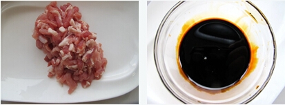 葱油香菇肉丝紫薯面步骤3-4