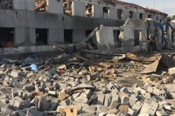 实拍浙江宁波市江北区爆炸现场 现场一片狼藉