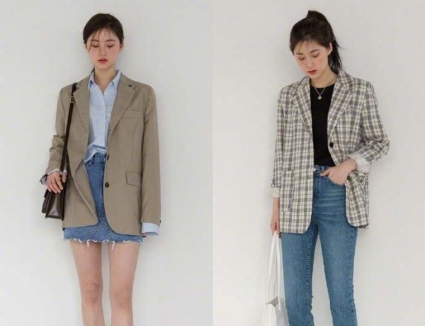 休闲风和小西装的结合  再也不用下班换衣服逛街了