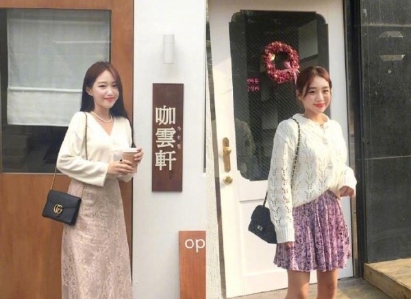 相当减龄的甜美淑女感穿搭 让你更加的甜美呦